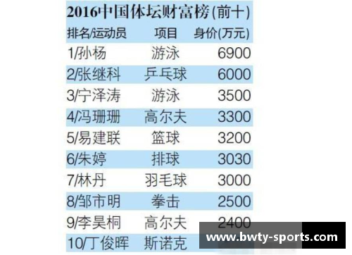 中国体育明星数量最多的领域及其背后影响力的深度探讨